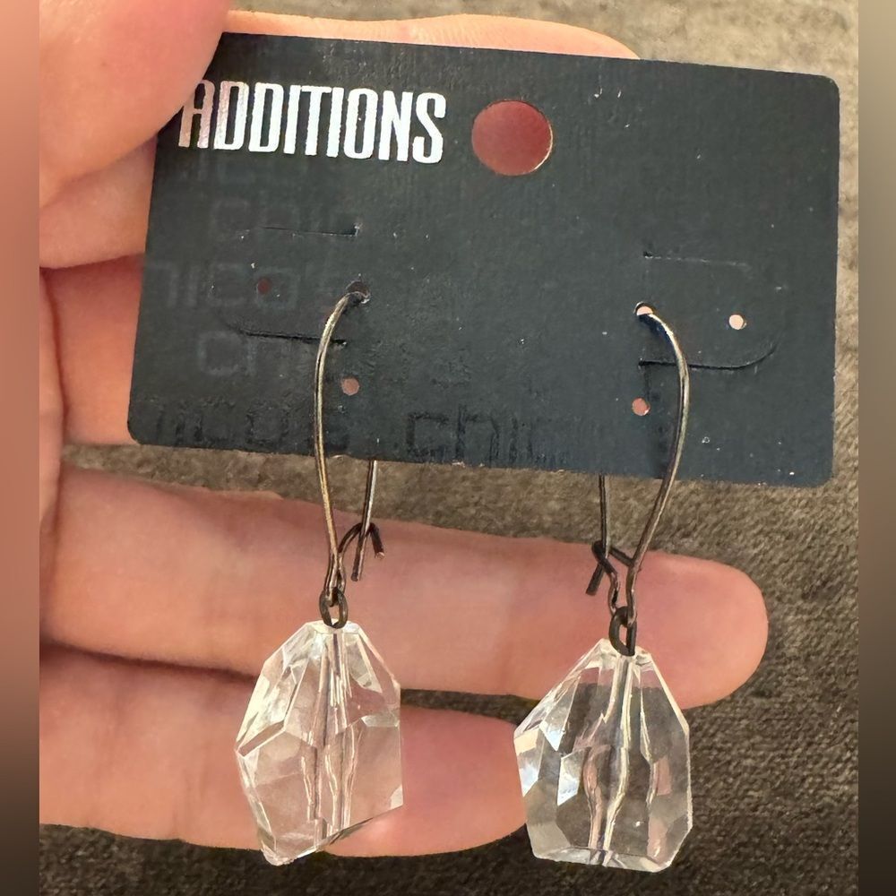 0228- Chicos Clear Crystal Drop Earrings‎